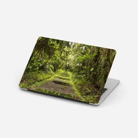 Sticker pour ordinateur portable sentier tropical verdoyant – Wallnifity®