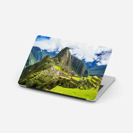 Sticker pour ordinateur portable vue panoramique de Machu Picchu – Wallnifity®