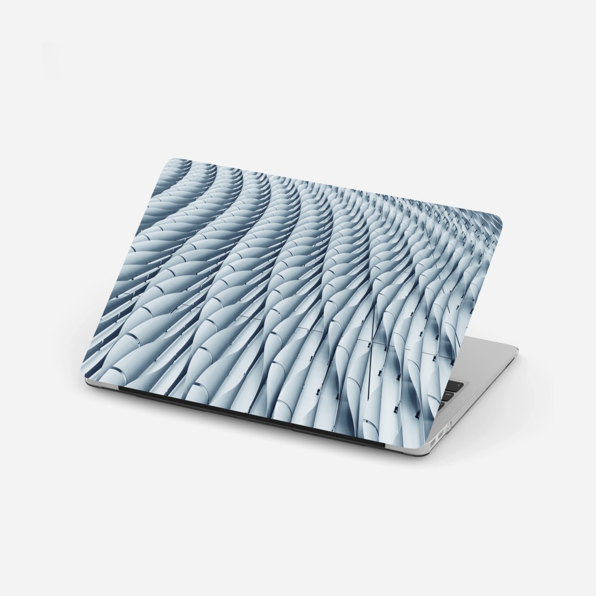 Sticker pour ordinateur portable vagues métalliques motif architectural moderne – Wallnifity®