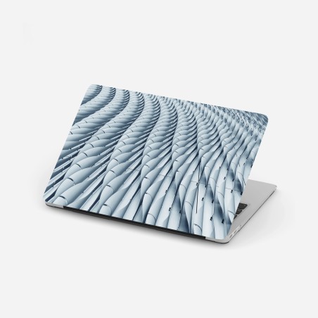 Sticker pour ordinateur portable vagues métalliques motif architectural moderne – Wallnifity®