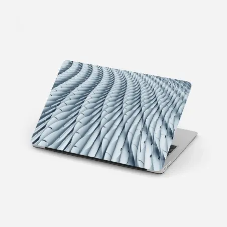 Sticker pour ordinateur portable vagues métalliques motif architectural moderne – Wallnifity®