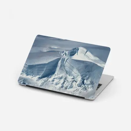 Sticker pour ordinateur portable texture de glace : panorama abstrait d'un glacier – Wallnifity®