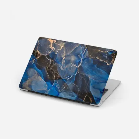 Sticker pour ordinateur portable rêverie azur et or – Wallnifity®