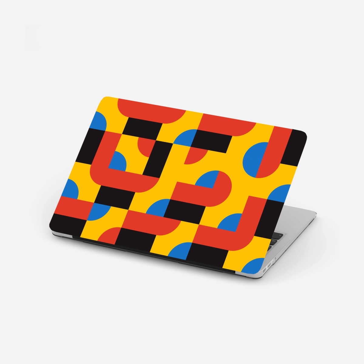 Sticker pour ordinateur portable motif géométrique vibrant aux formes arrondies – Wallnifity®