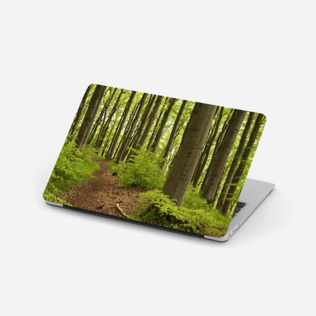 Sticker pour ordinateur portable sentier dans la forêt verdoyante – Wallnifity®