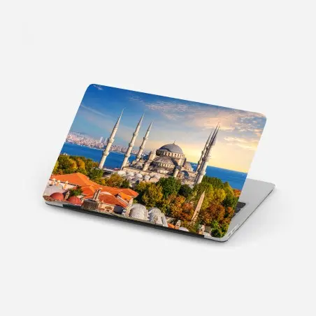 Sticker pour ordinateur portable panorama d'Istanbul avec mosquée historique – Wallnifity®