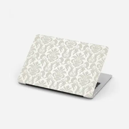 Sticker pour ordinateur portable motif damassé baroque beige et crème – Wallnifity®