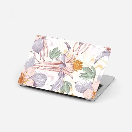 Sticker pour ordinateur portable motif floral pastel délicat pour décoration intérieure – Wallnifity®