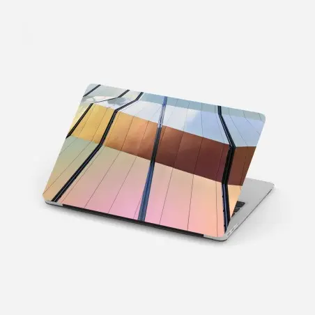 Sticker pour ordinateur portable façade moderne aux reflets irisés – Wallnifity®