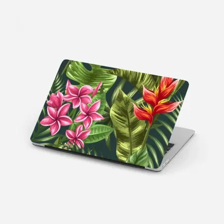 Sticker pour ordinateur portable paradis floral tropical en aquarelle – Wallnifity®