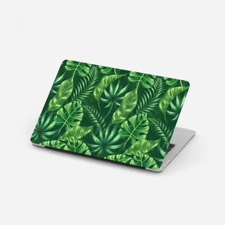 Sticker pour ordinateur portable motif tropical de feuilles vertes – Wallnifity®