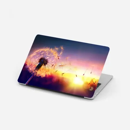Sticker pour ordinateur portable pissenlit emporté par le vent au coucher de soleil – Wallnifity®