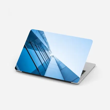 Sticker pour ordinateur portable élan vertical : façade en verre moderne – Wallnifity®