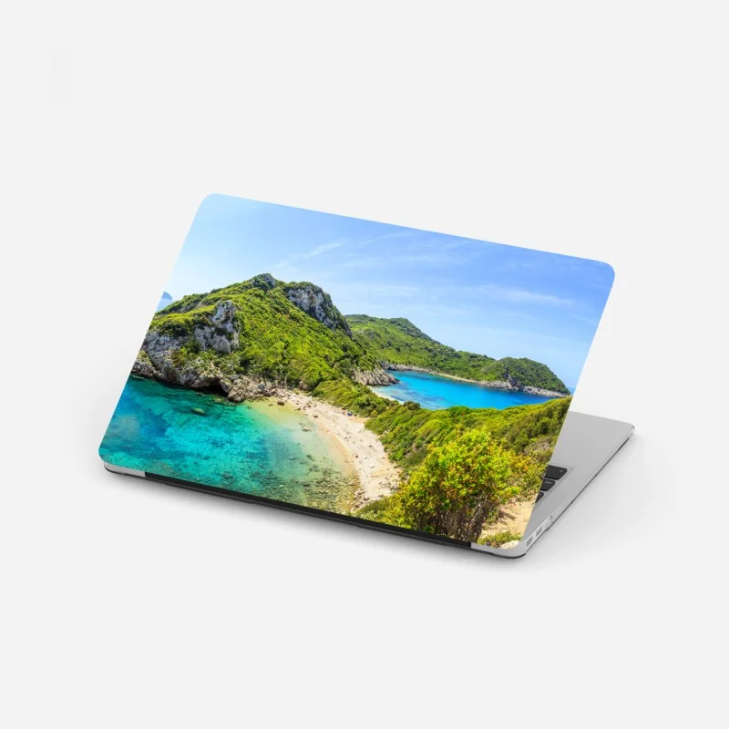 Sticker pour ordinateur portable crique turquoise ensoleillée – Wallnifity®
