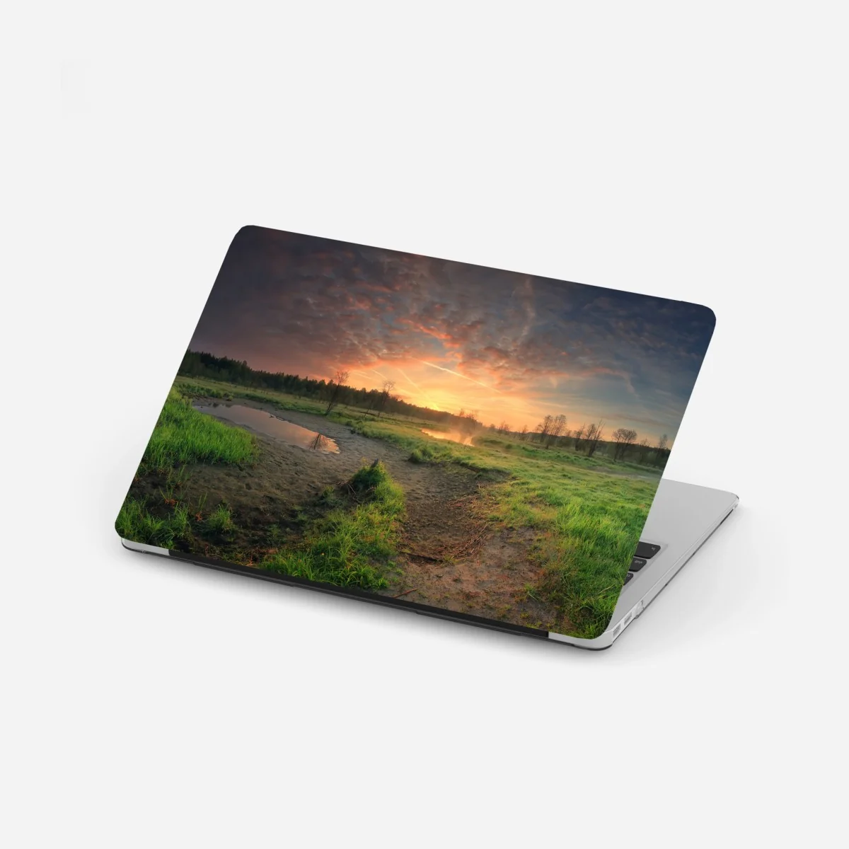 Sticker pour ordinateur portable aube tranquille sur le marais – Wallnifity® Sticker pour ordinateur portable aube tranquille sur le marais – Wallnifity®