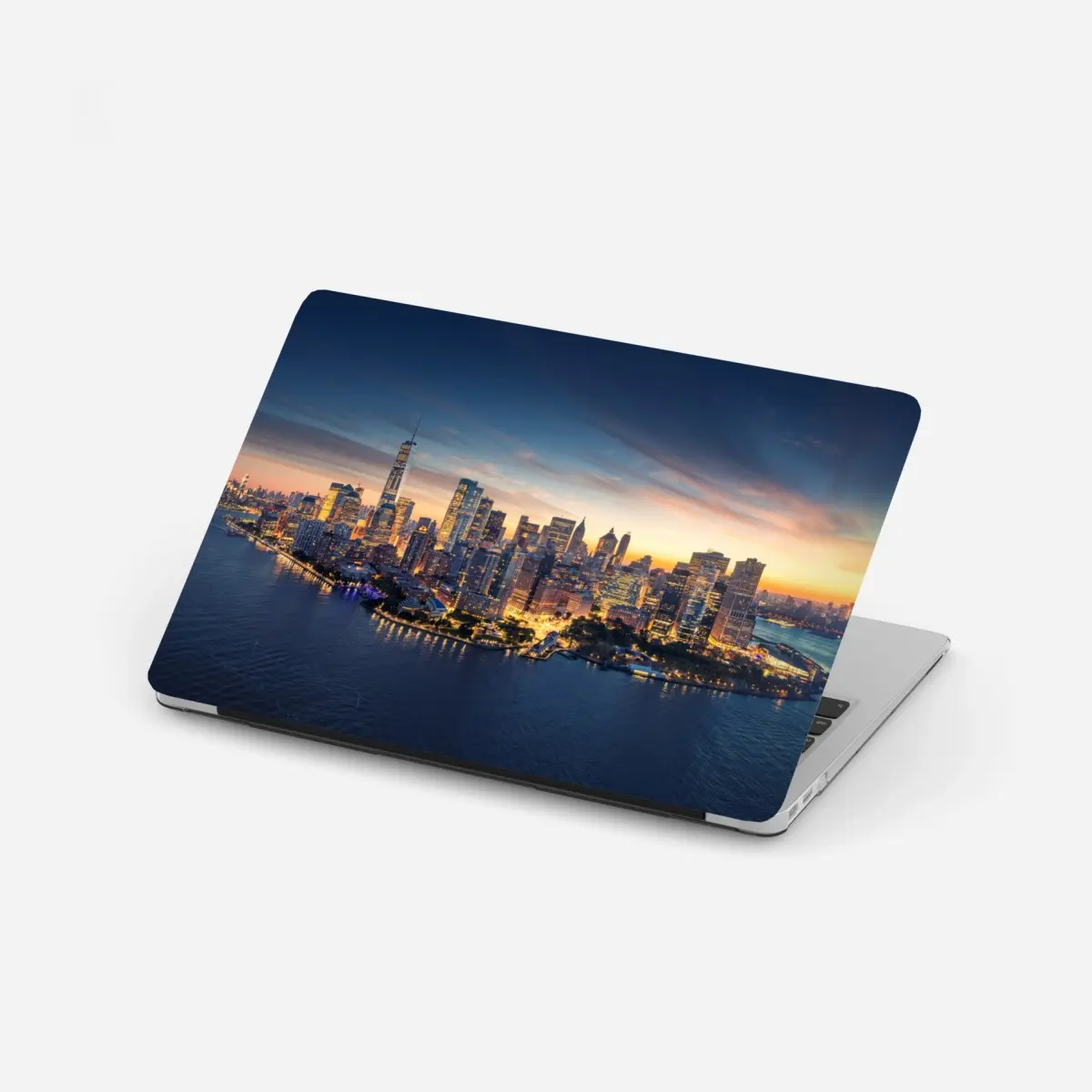 Sticker pour ordinateur portable panorama de New York au lever du soleil – Wallnifity®