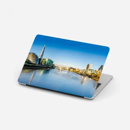 Sticker pour ordinateur portable panorama de Londres sur la Tamise – Wallnifity®