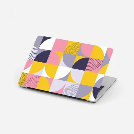 Sticker pour ordinateur portable composition géométrique pastel et solaire – Wallnifity®