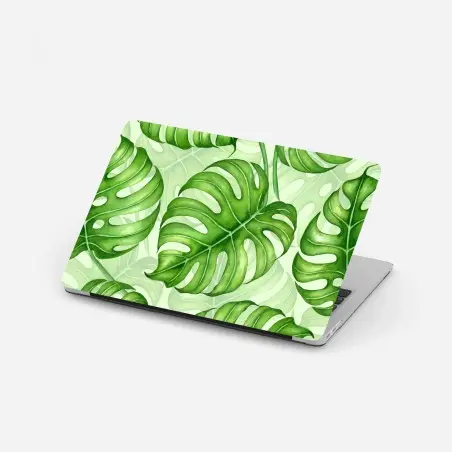 Sticker pour ordinateur portable motif tropical de feuilles de monstera – Wallnifity®