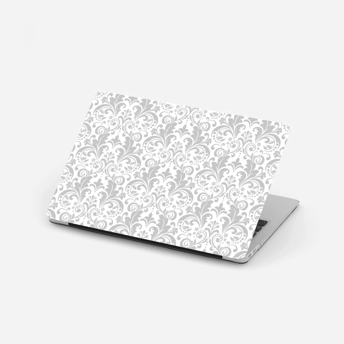 Sticker pour ordinateur portable motif damassé gris élégant pour décoration murale – Wallnifity® Sticker pour ordinateur portable motif damassé gris élégant pour décoration murale – Wallnifity®