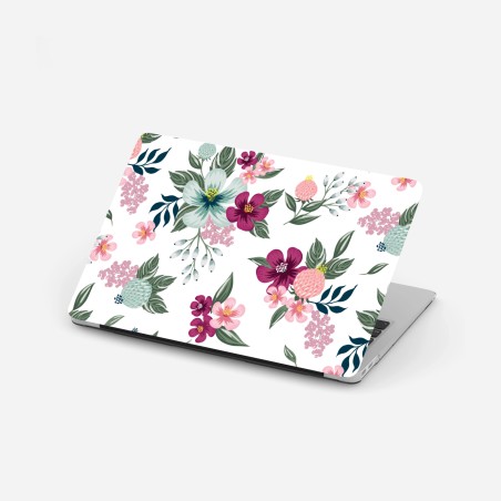 Sticker pour ordinateur portable motif floral romantique aux teintes pastel – Wallnifity®
