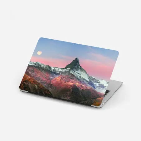 Sticker pour ordinateur portable Cervin au clair de lune, automne à Zermatt – Wallnifity®