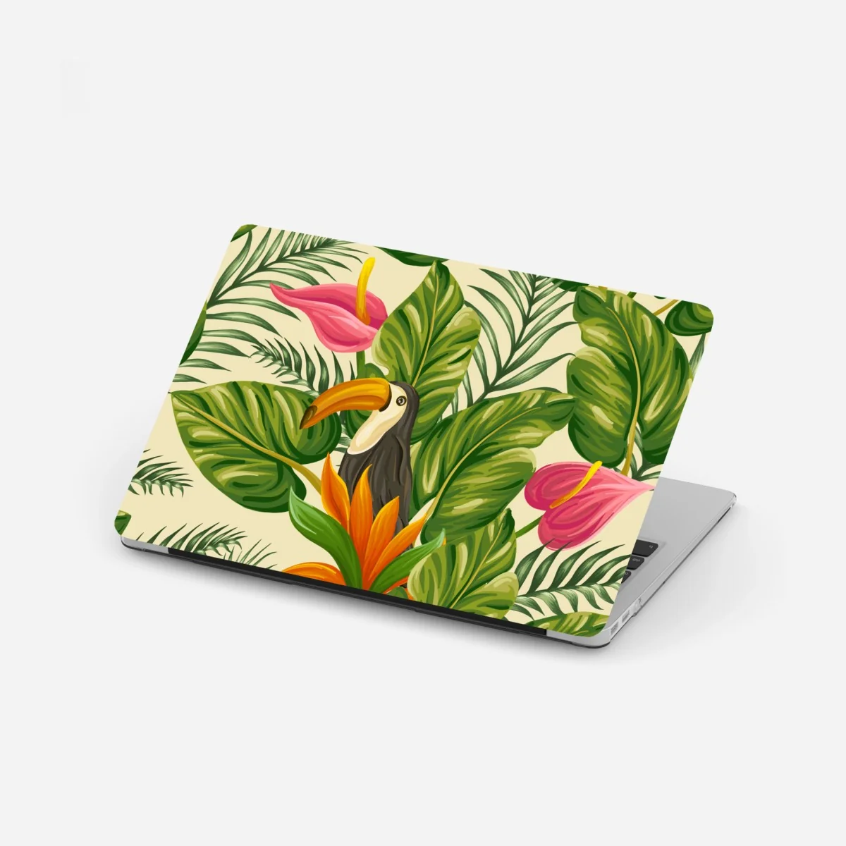 Sticker pour ordinateur portable motif jungle tropicale au toucan et feuillages – Wallnifity® Sticker pour ordinateur portable motif jungle tropicale au toucan et feuillages – Wallnifity®