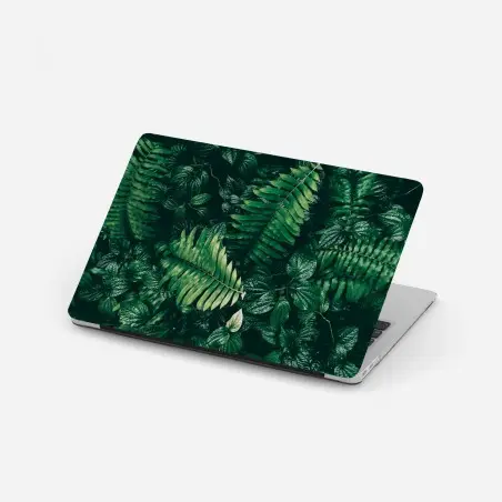 Sticker pour ordinateur portable mur de verdure tropicale sombre – Wallnifity®