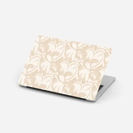 Sticker pour ordinateur portable motif feuillage beige délicat – Wallnifity®