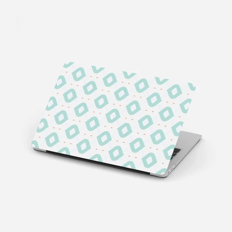 Sticker pour ordinateur portable motif losanges turquoise et corail – Wallnifity® Sticker pour ordinateur portable motif losanges turquoise et corail – Wallnifity®