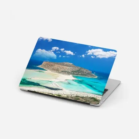 Sticker pour ordinateur portable Balos, lagon turquoise de Crète – Wallnifity®