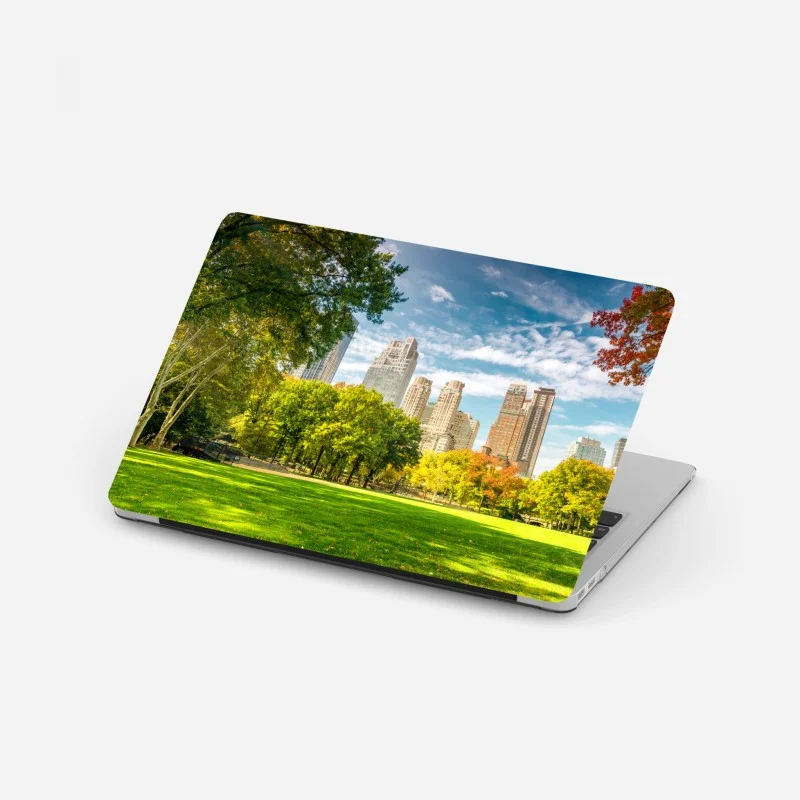 Sticker pour ordinateur portable paysage automnal à Central Park, New York – Wallnifity®