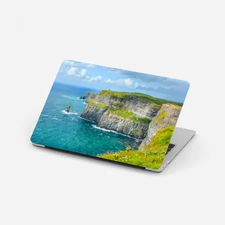 Sticker pour ordinateur portable panorama des falaises de Moher et de l'océan – Wallnifity®