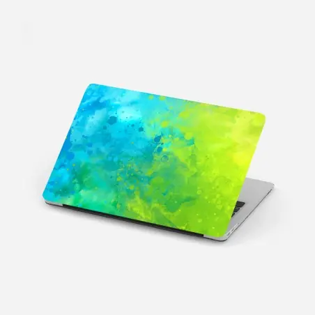 Sticker pour ordinateur portable fusion bleue et verte abstraite – Wallnifity®