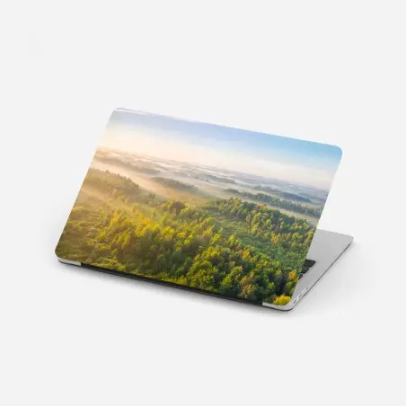 Sticker pour ordinateur portable brume matinale au marais de Zvanets – Wallnifity®