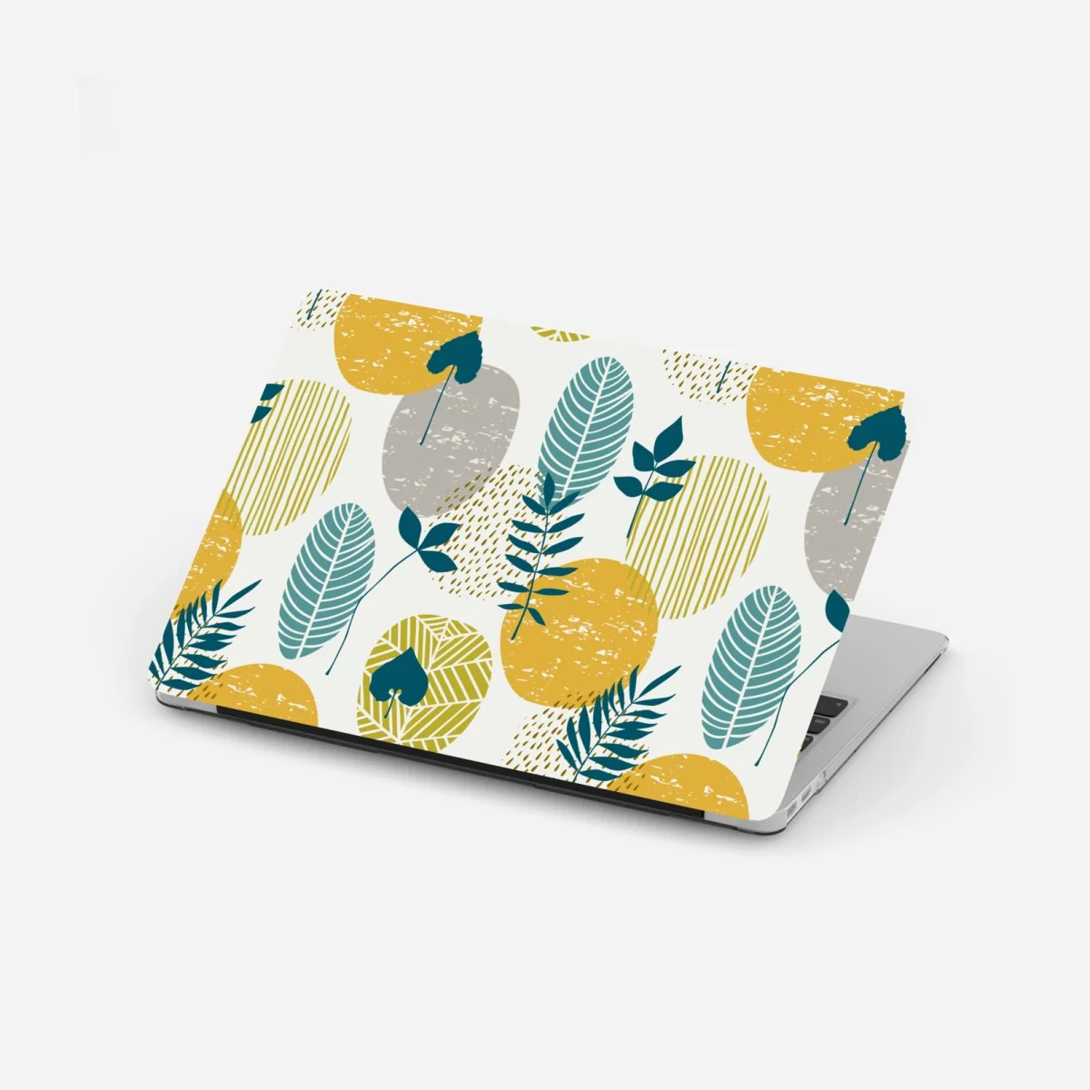 Sticker pour ordinateur portable motif botanique graphique aux cercles moutarde et sarcelle – Wallnifity® Sticker pour ordinateur portable motif botanique graphique aux cercles moutarde et sarcelle – Wallnifity®