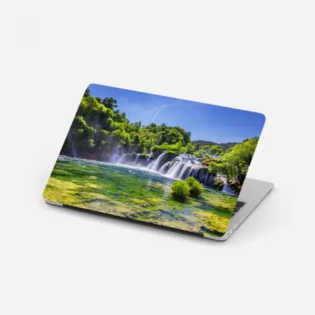 Sticker pour ordinateur portable cascade idyllique de Skradinski Buk au parc national de Krka – Wallnifity®