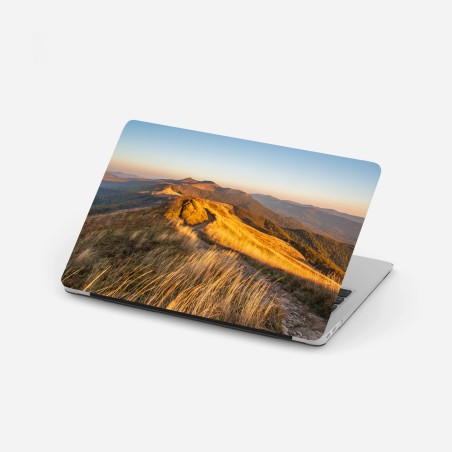Sticker pour ordinateur portable crête dorée au coucher du soleil – Wallnifity®