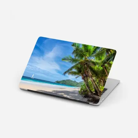 Sticker pour ordinateur portable havre tropical au bord de la mer – Wallnifity®