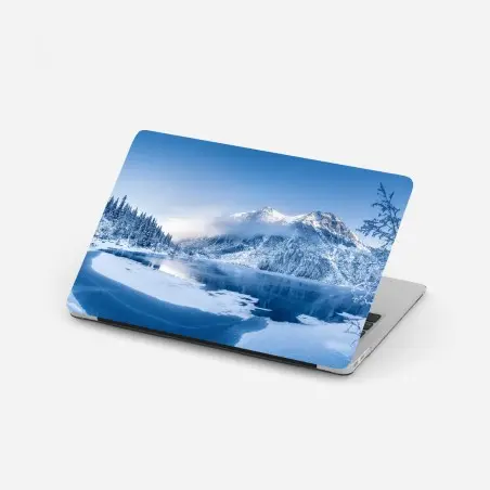 Sticker pour ordinateur portable panorama hivernal des Alpes Suisses – Wallnifity®