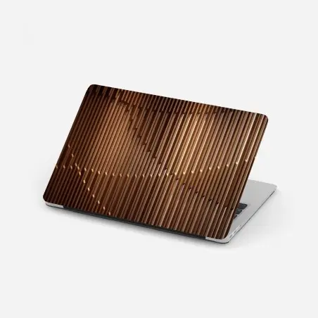 Sticker pour ordinateur portable motif vertical en bois pour décoration murale – Wallnifity®