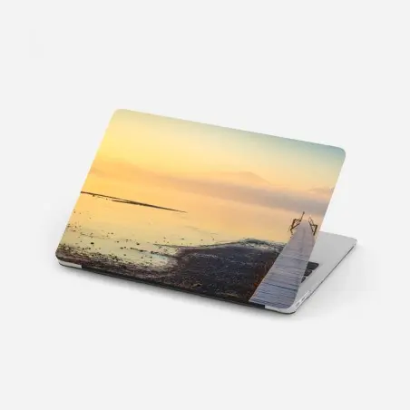 Sticker pour ordinateur portable jetée vers l'horizon brumeux – Wallnifity®