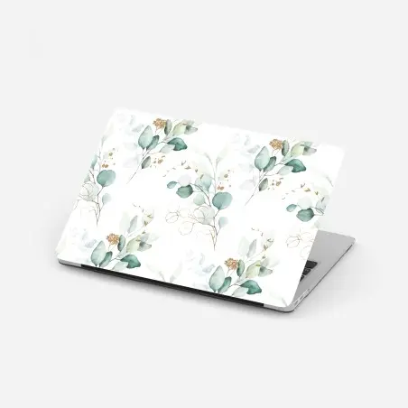 Sticker pour ordinateur portable motif botanique aquarelle eucalyptus doré – Wallnifity®
