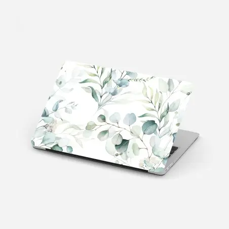 Sticker pour ordinateur portable eucalyptus aquarelle élégant motif botanique apaisant – Wallnifity®