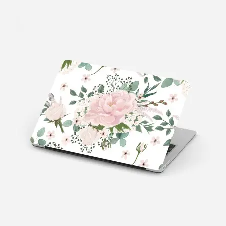 Sticker pour ordinateur portable bouquet pastel de pivoines et eucalyptus – Wallnifity®