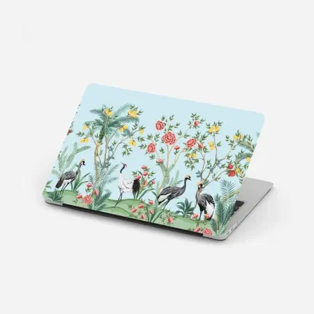 Sticker pour ordinateur portable jardin tropical aux grues élégantes – Wallnifity®