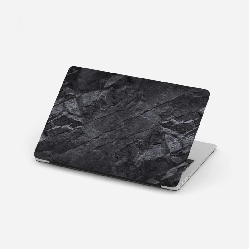 Sticker pour ordinateur portable texture d'ardoise naturelle sombre – Wallnifity®