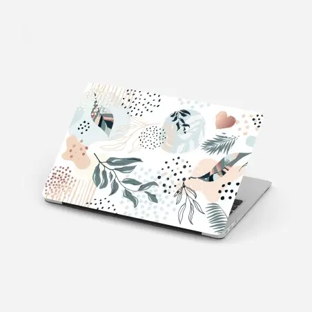 Sticker pour ordinateur portable esprit botanique abstrait pastel – Wallnifity®
