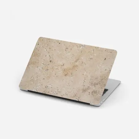 Sticker pour ordinateur portable texture de pierre naturelle beige et rustique – Wallnifity®
