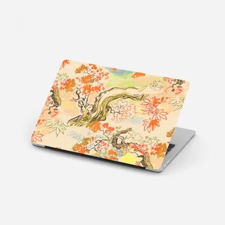 Sticker pour ordinateur portable paysage japonisant aux feuilles d'érable – Wallnifity®